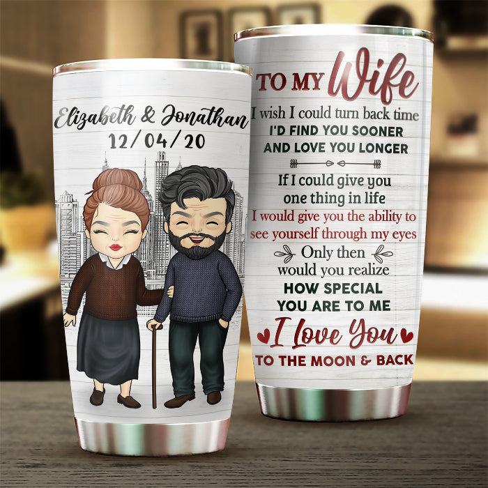 Custom Name Anniversary Gifts for Wife - Personalized Tumbler