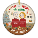Custom Name Christmas Gifts for Couples - Personalized Ornament