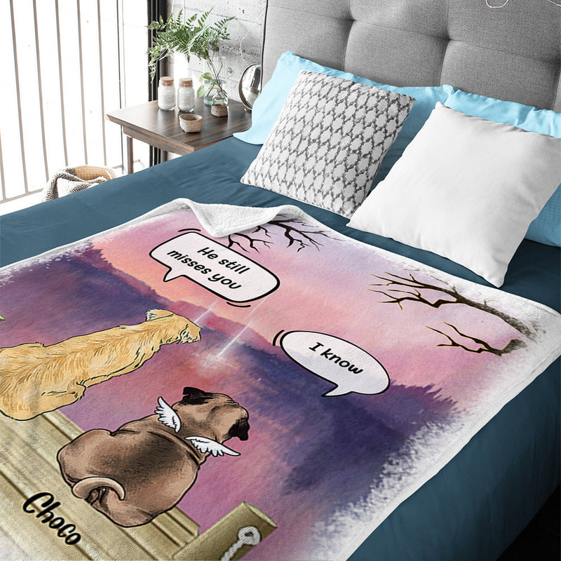 Custom Pet Memorial Name Gifts for Dog Lovers - Personalized Blanket