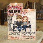 Custom Name Romantic Wife Gifts - Personalized Color Candle Holder