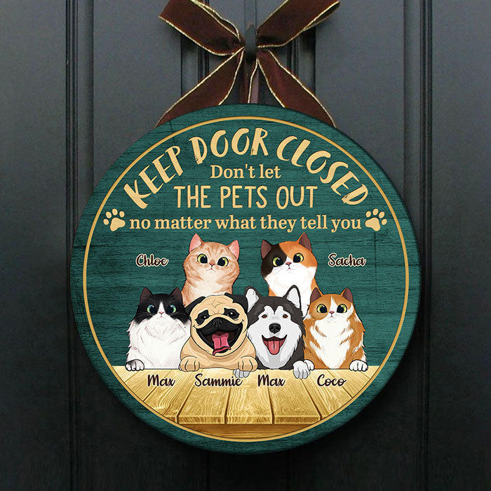Custom Name Cat and Corgi Gifts for Pet Lovers - Personalized Wood Sign