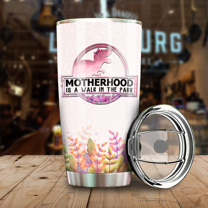 Motherhood Is A Walk In The Park - Personalized Tumbler