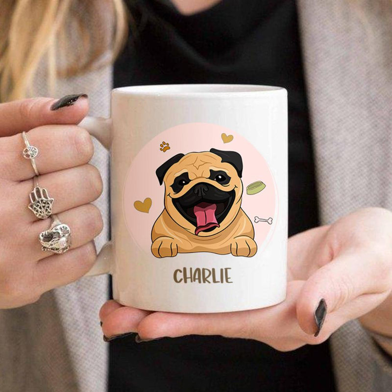 Custom Name Funny Dog Mom Gifts for Women - Personalized Mugs