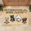Non C'è Bisogno Di Bussare Alla Porta Italian - Funny Personalized Dog Decorative Mat