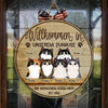 Willkommen In Meinem Zuhause - Lustiges Personalisiertes Katzentürschild, Funny Personalized Cat Door Sign German
