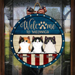 Custom Cat Name Welcome Sign for Cat Lovers - Personalized Wood Sign