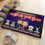 Custom Family Name Home Bar Gifts for Dog Lovers - Personalized Doormat