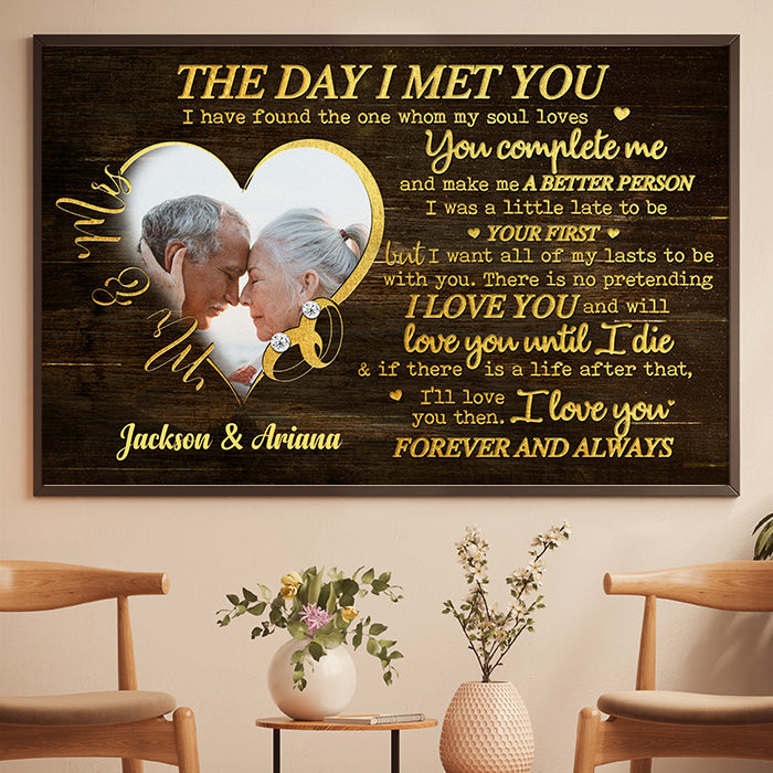 You're The One Whom My Soul Loves - Upload Image, Gift For Couples, Husband Wife - Personalized Horizontal Poster