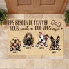 Pas besosin de frapper French - Funny Personalized Dog Decorative Mat