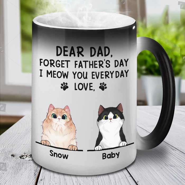 Custom Name Cat Dad Father's Day Gifts - Personalized Mugs