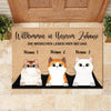 Willkommen in meinem Zuhause German - Funny Personalized Cat Decorative Mat