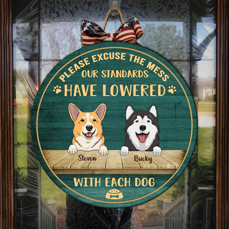 Custom Name Funny Dog Lover Gifts - Personalized Wood Sign