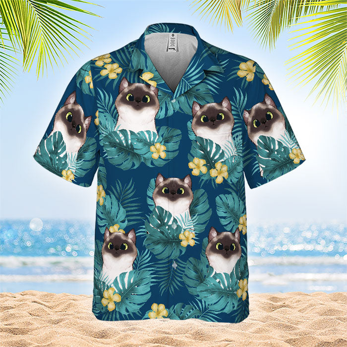 Cat Summer Vibe - Personalized Hawaiian Shirt - Gift For Dad, Gift For Pet Lovers