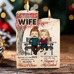 Custom Name Romantic Gifts for Wife - Personalized Color Candle Holder