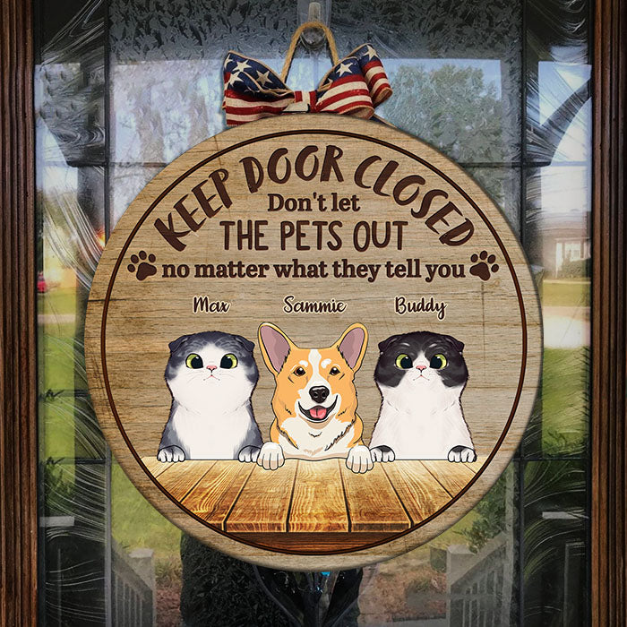 Custom Name Cat and Corgi Gifts for Pet Lovers - Personalized Wood Sign