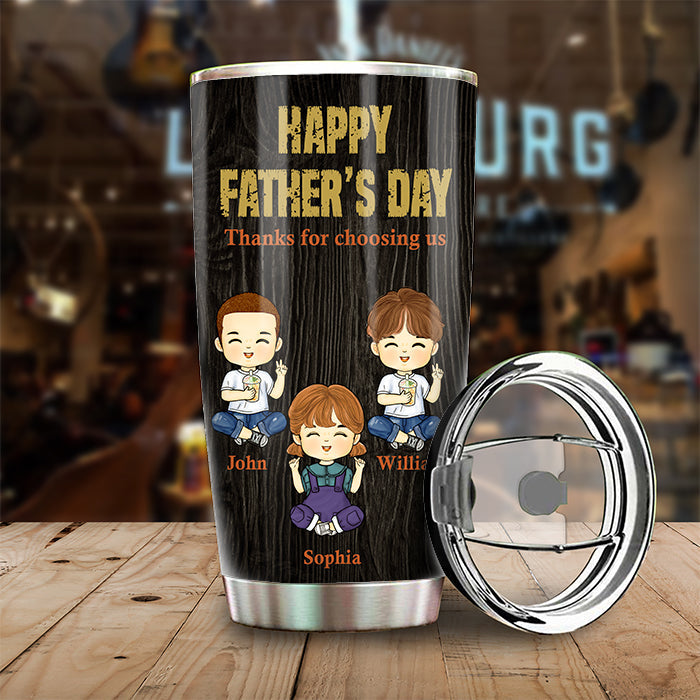 Step Fathor Like A Dad - Personalized Tumbler - Gift For Dad, Gift For Father's Day