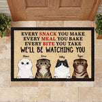 Custom Name Funny Cat Watching Gifts for Cat Lovers - Personalized Doormat