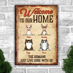 Custom Cat Breed and Name Welcome Home Gifts for Cat Lovers - Personalized Metal Sign