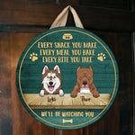 Custom Dog Name Watching Dogs Decor - Personalized Wood Sign