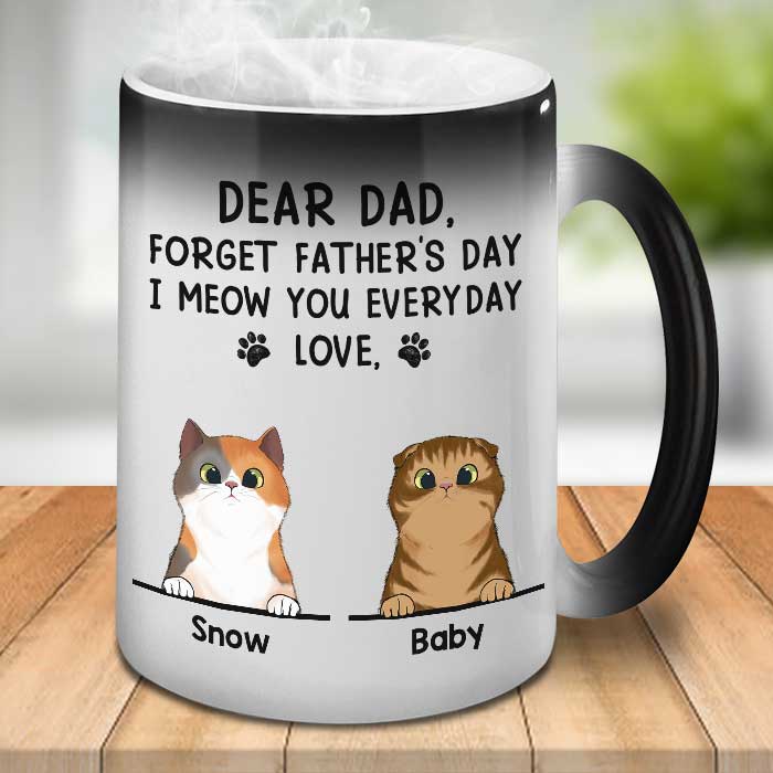 Custom Name Cat Dad Father's Day Gifts - Personalized Mugs