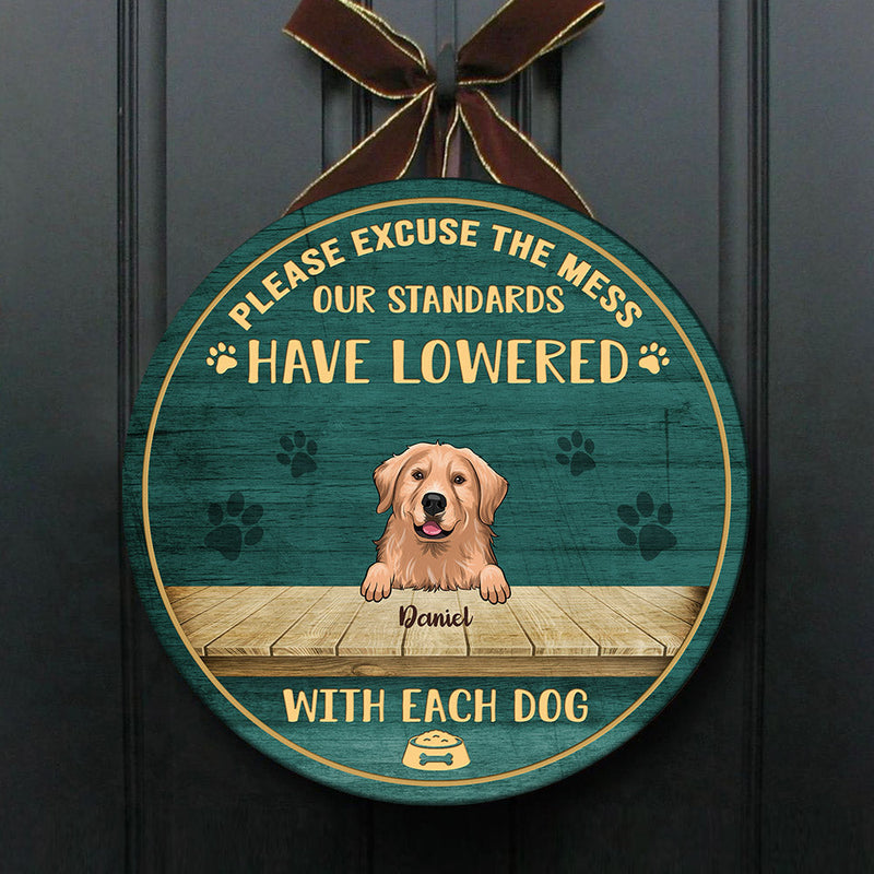 Custom Name Funny Dog Lover Gifts - Personalized Wood Sign