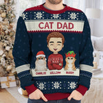 Custom Name Christmas Cat Mom Gifts for Women - Personalized Sweatshirt