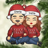 'Tis The Season For Loving You - Couple Personalized Custom Ornament - Wood Unique Shaped - Christmas Gift For Husband Wife, Anniversary