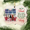 Besties We Go Together Like Drunk And Disorderly - Personalized Custom Benelux Shaped Wood Christmas Ornament