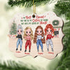 Bestie - Always Better Together - Personalized Custom Benelux Shaped Wood Christmas Ornament