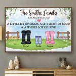 Custom Family Name Rain Boot Family Decor - Personalized Poster