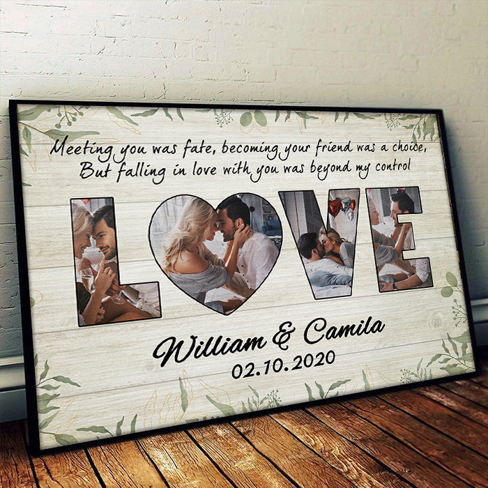 Custom Photo Couple Love Decor - Personalized Poster