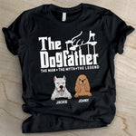 Custom Name Dogfather Gifts for Dog Dads - Personalized Apparel