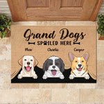 Custom Dog Name Grand Dogs Gifts for Grandparents - Personalized Doormat