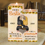 Custom Name Bestie Gifts for Women - Personalized Color Candle Holder