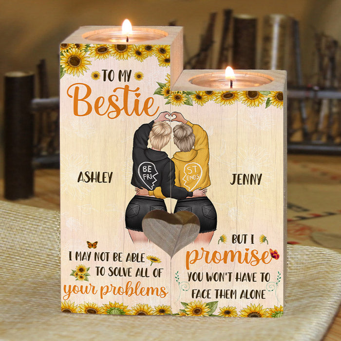 Custom Name Bestie Gifts for Women - Personalized Color Candle Holder