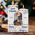 Custom Name Good Friends Gift - Personalized Color Candle Holder