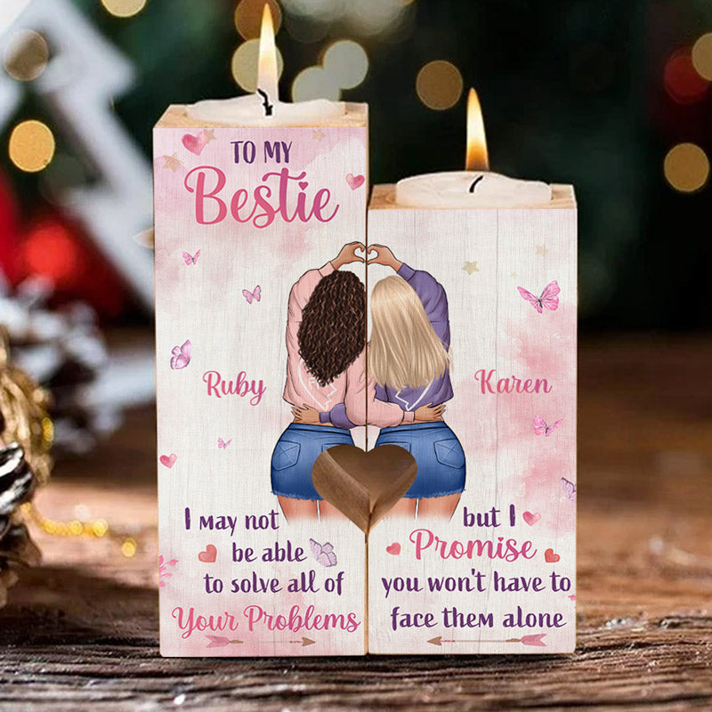 Custom Name Best Friend Gifts for Women - Personalized Color Candle Holder