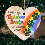 Custom Pet Name Rainbow Bridge Memorial Gifts - Personalized Ornament