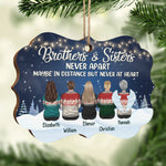 Custom Name Christmas Gifts for Brothers and Sisters - Personalized Ornament