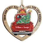 Custom Name and Date Christmas Couple Gifts - Personalized Ornament