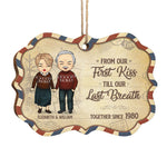 Custom Name Anniversary Couple Gifts - Personalized Ornament