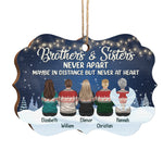 Custom Name Christmas Gifts for Brothers and Sisters - Personalized Ornament
