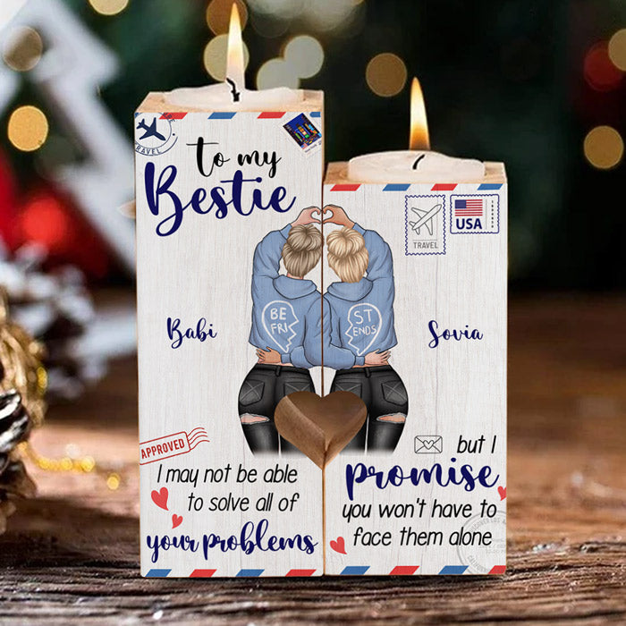 Custom Name Bestie Travel Gifts - Personalized Color Candle Holder