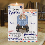 Custom Name Bestie Travel Gifts - Personalized Color Candle Holder