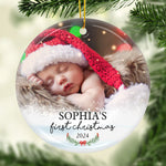 Custom Baby Photo First Christmas Gifts - Personalized Ornament