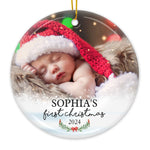 Custom Baby Photo First Christmas Gifts - Personalized Ornament