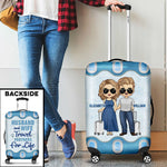 Custom Name Husband and Wife Travel Gifts - Personalized Luggage Cover
