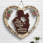 Custom Name Date Father Daughter Gifts - Personalized Wood Sign