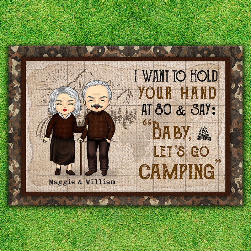 Custom Name Camping Gifts for Couples - Personalized Doormat