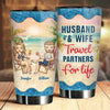 Travel Partners For Life - Personalized Tumbler - Gift For Couples, Husband Wife